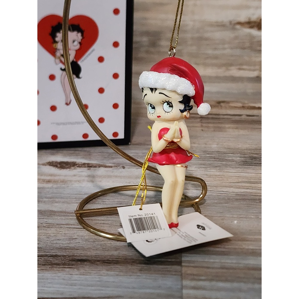 Westland Giftware Betty Boop Santa Christmas Ornament Red Dress 20141 2010 NEW